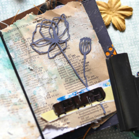Elizabeth Craft Designs - Art Journal - Floral Insert 1783