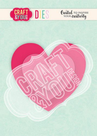 Craft&You - Cutting Die - Hearts 2 CW124