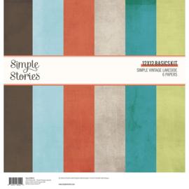 Simple Stories  - Simple Vintage Lakeside 12x12 Inch Basics Kit (18015)