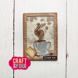 Craft & You Design - ATC Frame with a Cup of Coffee Dies (CYD-CW262)