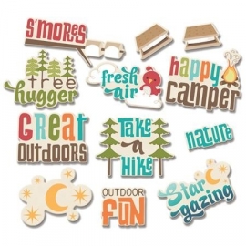 Happy Camper Great Outdoors Word Die Cuts