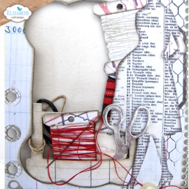 Elizabteh Craft Designs - Sidekick Essentials 26 - Yarn Card w/ Scissors  - 2028 