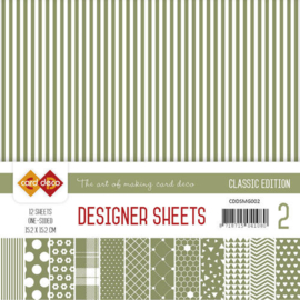 Card Deco - Designer Sheets - Classic Edition- mosgroen