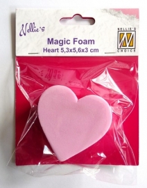 Nellies Choice Mixed Media Magic Foam heart shape NMMF006 5cmx5,6cm thick 3cm