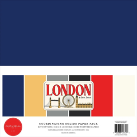 Carta Bella - London 12x12 Inch Coordinating Solids Paper Pack (CBL404015)