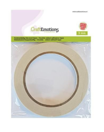 CraftEmotions - Dubbelzijdig klevend tape - 9 mm  - 20 MT