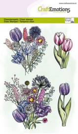 CraftEmotions - clearstamps A6 - Tulpenboeket GB