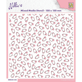 Nellie's Choice - Mixed Media Stencil Safety Pins (MMS4K-046)