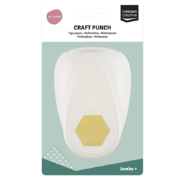 Vaessen Creative • Figuurpons Hexagon Jumbo+ : 5,5 x 6,3 cm