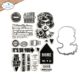 Elizabeth Craft Designs - Frida at Home Stamp and Die set - CSD356