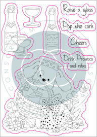 Craft Consortium - The Gift of Giving - Clear Stamps - Pop the Cork