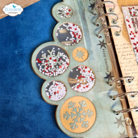 Elizabeth Craft Designs - Planner Essentials - Christmas Bubbles Edge Inlay -  2191
