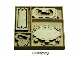 CraftEmotions Houten ornamenten fantasie frames