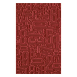 Spelbinders - Turn the Page 3D Embossing Folder Number Field by Esther Glas (E3D-186)