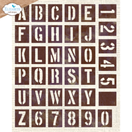 Elizabeth Craft Designs - Planner Essentials -  Dies - Stencil Alphabet - 2173