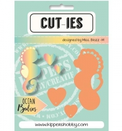 CUT-IES  - Ocean Babies - Seahorse-Hearts (snijmallen)