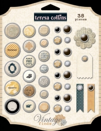 Teresa Collins - Vintage Finds - Brads