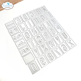 Elizabeth Craft Designs - Planner Essentials -  Dies - Stencil Alphabet - 2173