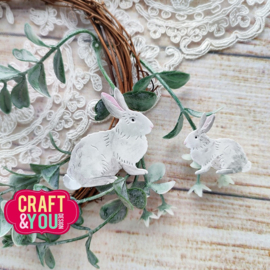 Craft & You Design - Cutting Die - Rabbits - CW220