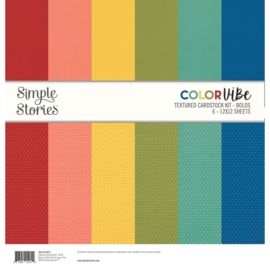 Simple Stories - Color Vibe Textured Cardstock 12x12 Inch  Bolds (13414)