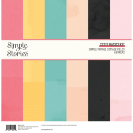 Simple Stories - Simple Vintage Cottage Fields - Basics Kit 30,5 x 30,5 cm
