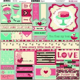 BoBunny - Love Letters - Combo Stickers