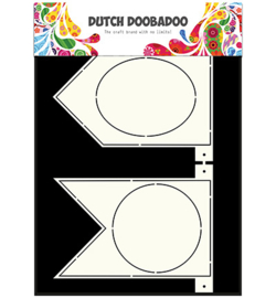 Dutch Doobadoo Dutch Card Art Stencil - Banner Flags -A4