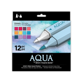 Spectrum Noir Aqua Markers 12 in een pak- Primaire