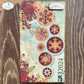 Elizabeth Craft Designs - Planner Essentials - Christmas Bubbles Edge Inlay -  2191