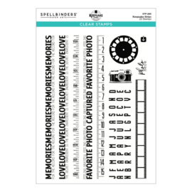 Spelbinders - Turn the Page Clear Stamp Set Keepsake Strips by Esther Glas (STP-280)
