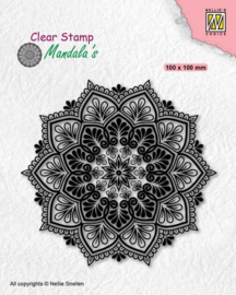 Nellies Choice - Clearstamp - Mandala - Star Flower -  CSMAN006 - 100x100mm