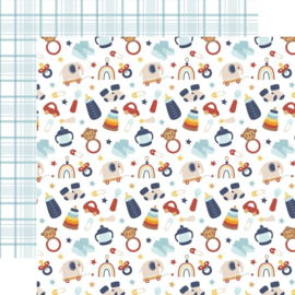 Echo Park Paper - Baby On Board It's a Boy! 12x12 Inch Collection Kit (BOB415016)