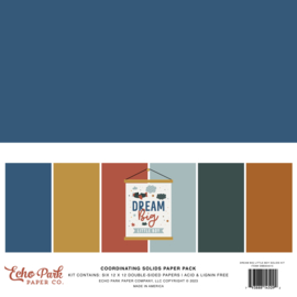 Echo Park Paper - Dream Big Little Boy 12x12 Inch Coordinating Solids Paper Pack (DBB304015)
