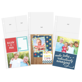 Sn@p! Pocket Pages For 6"X8" Binders - Variety pack - 12!! stuks