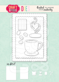 Craft & You Design - ATC Frame with a Cup of Coffee Dies (CYD-CW262)