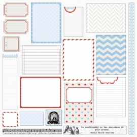 Teresa Collins - Stationery Noted -  Die Cut Sheet 30,5 x 30,5 cm