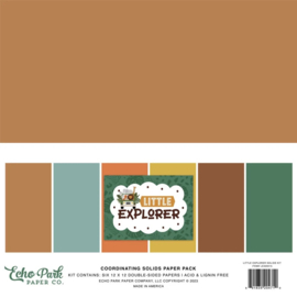 Echo Park - Little Explorer 12x12 Inch Coordinating Solids Paper Pack (LE320015)