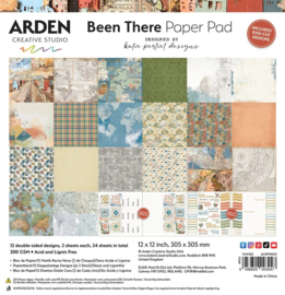 Arden Creative Studio - Been There 12x12 Inch Paper Pad by Katie Pertiet (ACSPP0020)