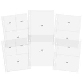 Sn@p! Pocket Pages For 6"X8" Binders - Variety pack - 12!! stuks