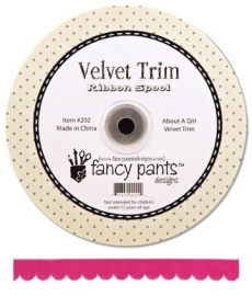 Fancy Pant - Abouth a Girl Pink Velvet Ribbon