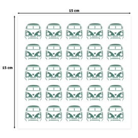 Vaessen Creative • Stencil by Carla Creates Christmas Hippie Bus 15x15cm CAR0614