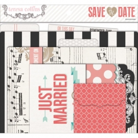 Teresa Collins - Save The Date - Cardstock File Folders & Tags