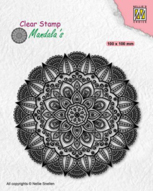 Nellies Choice - Clearstamp - Mandala - Dahlia Flower - CSMAN007 - 100x100mm