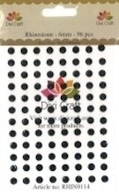 Dixi Craft - Rhinestones - 6mm - 96 stuks - Black