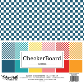 Echo Park Paper - Summer Checkerboard 12x12 Inch Collection Kit (CSU373016)