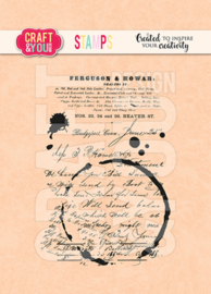 Craft & You Design - The Handwriting and Coffee Stain Stamps (CYD-CS033)