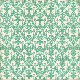 Echo Park Paper - This & That Graceful - Teal Damask