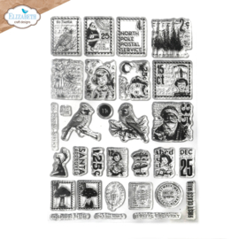 Elizabeth Craft Designs  - December Postage Stamps - CS382