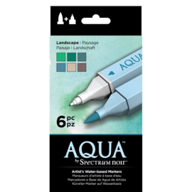 Spectrum Noir Aqua Markers 6 in een pak - Landscape