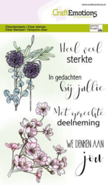 CraftEmotions - clearstamps A6 -  bloemen condoleance